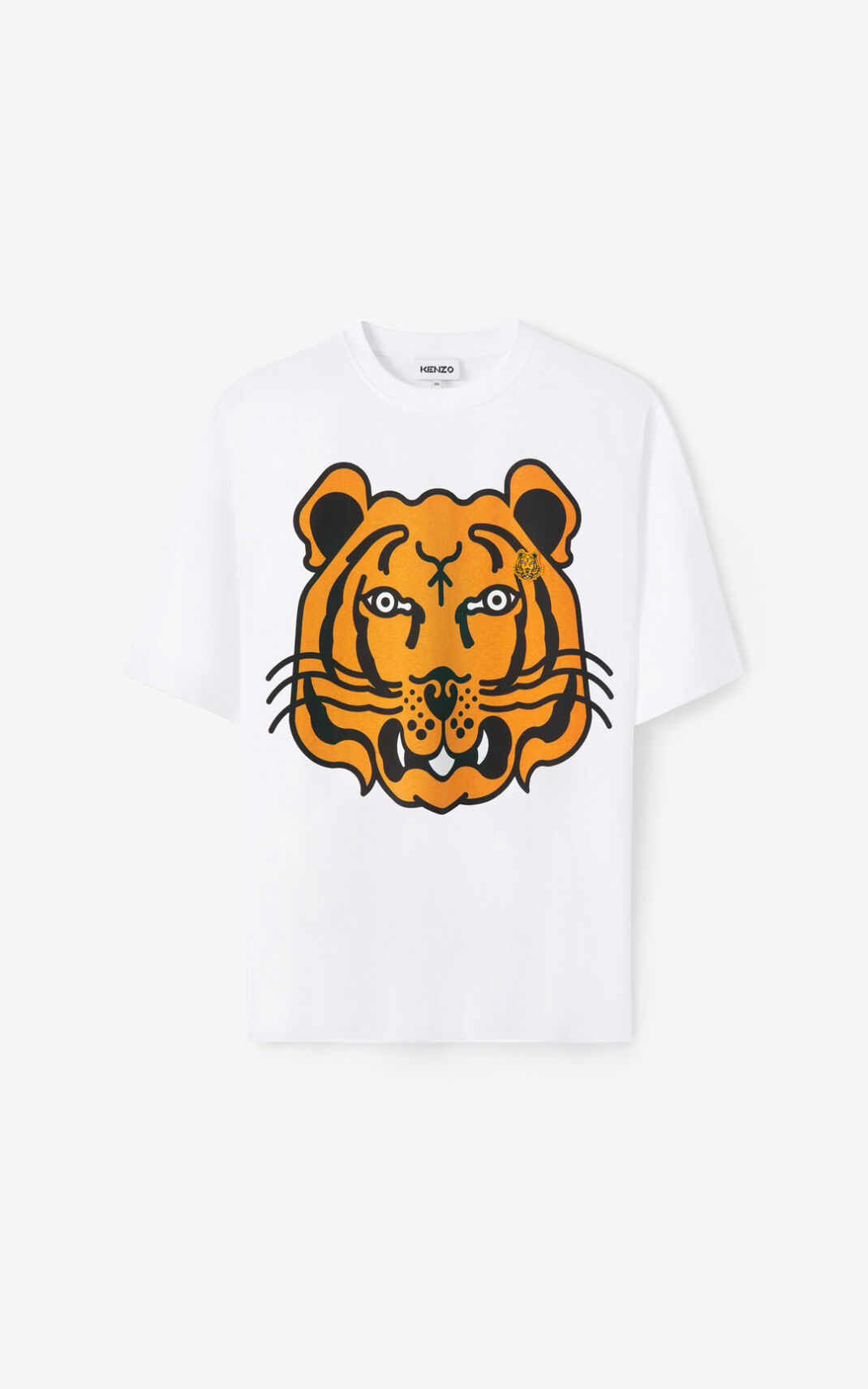 Kenzo K Tiger oversized Camisetas Hombre Blancas | 1037458-OF